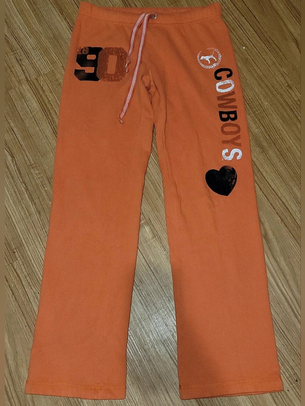 Victoria's Secret PINK Y2K NCAA Oklahoma State OSU Cowboys Flare Sweatpants XS